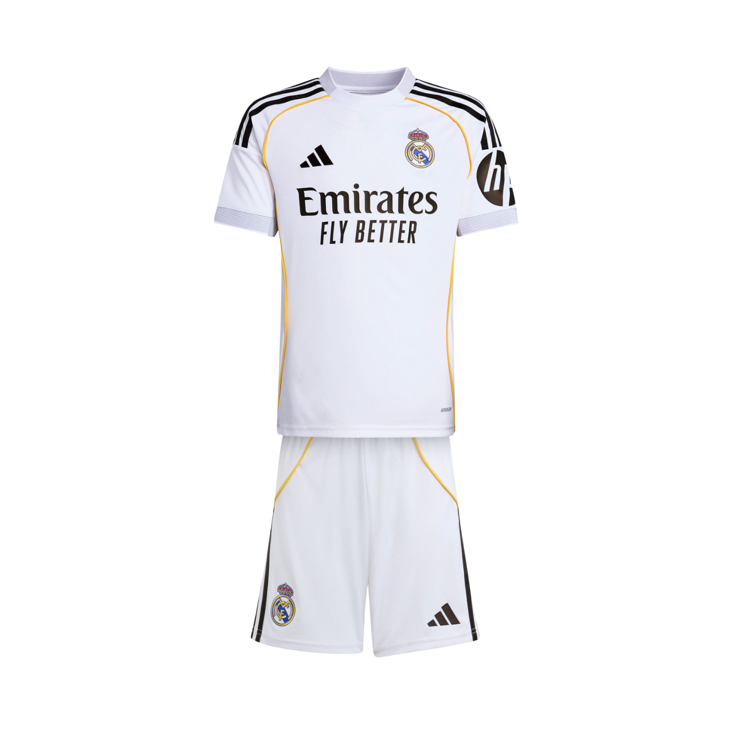 Real Madrid Youth Home 25/26 Soccer Kit - Jersey, Shorts & Socks, White, AEROREADY Fabric