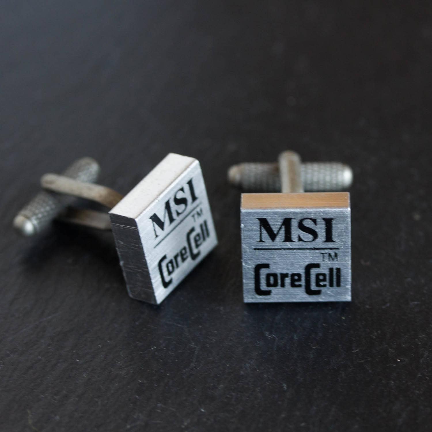 Recycled Computer Cufflinks – Handmade from MSI Radiator Components
