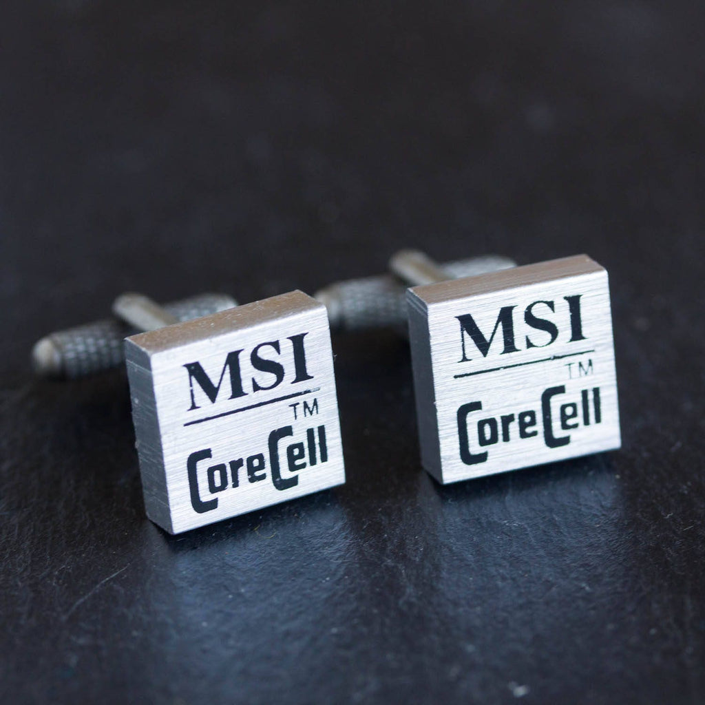 Recycled Computer Cufflinks – Handmade from MSI Radiator Components